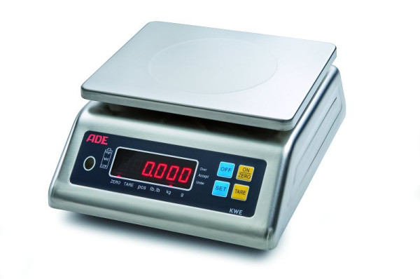 Trieuse pondérale ADE KWE15-IP68, charge maximale : 15 kg, incrément de chiffres : en option 1/2/5 g, 2331-15