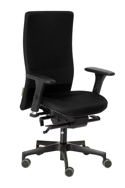 nexxtoffice Vita-Q chaise de bureau pivotante avec accoudoirs 3D, base en polyamide, roulettes dures, Havana, V-Q5-MA-HR-KN-Hav
