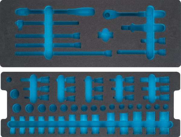 Insert en mousse souple à 2 composants Hazet, insert en mousse souple à 2 composants, vide pour 888 ZN Dimensions / longueur : 570 mm x 220 mm, 163-401L