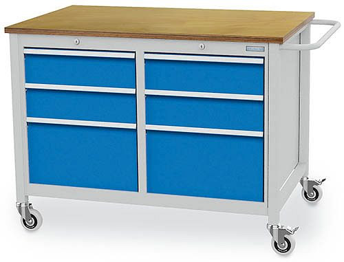 Chariot d'atelier Bedrunka+Hirth T736 R 18-24, 3x200 mm, tiroir à extension totale 100%, 1250 x 750 x 935 mm, 04.12.23V