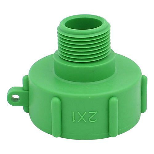 Adaptateur DENIOS IBC, avec 1 filetage fin AG, pour raccordement S60x6, pack : 3 pièces, 311462