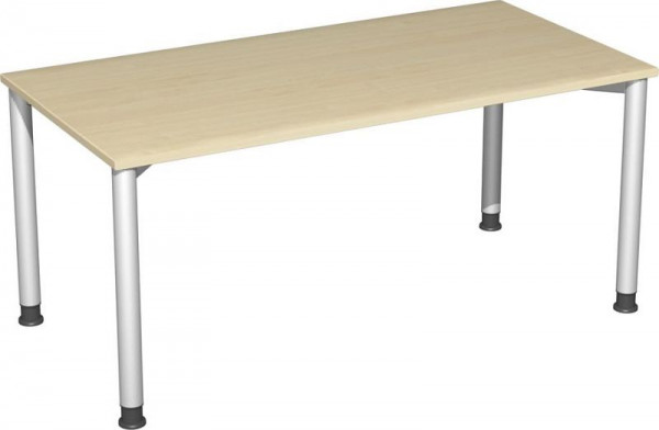 bureau geramöbel réglable en hauteur, 1600x800x680-800, érable/argent, S-555103-AS
