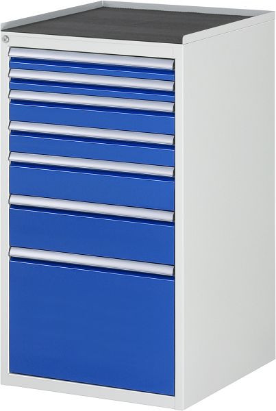 Armoire à tiroirs RAU série 7000, L580xP650xH1035mm, tiroirs : 2xH60, 2xH90, 1xH120, 1xH150, 1xH360mm, support métallique, 03-L7.9A-MT.11