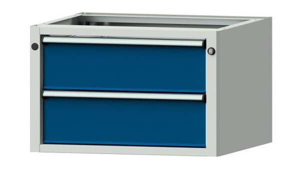 Armoire de base pour établis ANKE, modèle 1203 V, 660 x 615 x 420 mm, RAL 7035/5010, 402.507