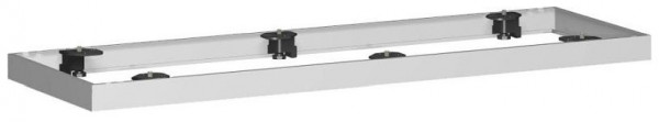 base métallique geramöbel pour armoire à volets roulants, sélection selon la largeur de l'armoire, 1200x50, argent, N-10MSQ12-S