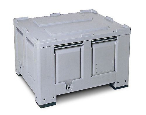 Caisse-palette DENIOS PB 10-K en plastique, avec 3 glissières, volume de 670 litres, 117-887