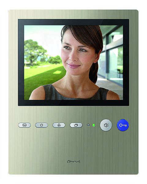Interphone vidéo intérieur TCS pour mains libres série Carus PENTA, montage en saillie champagne, CAI2300-0152