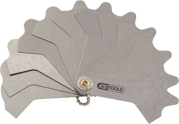Jauge de cordon de soudure KS Tools, 12 feuilles, 3-12 mm, 300.0619