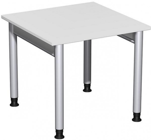 bureau geramöbel, réglable en hauteur, 800x800x680-820, gris clair/argent, N-657101-LS