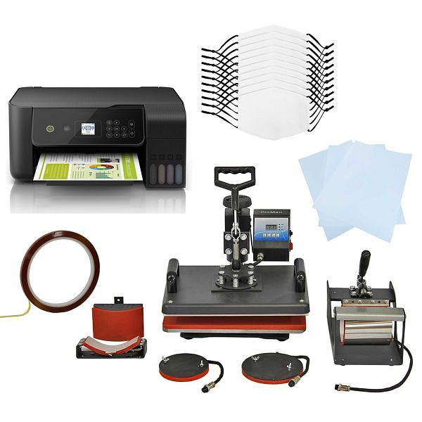 Masques faciaux Monster 10 pour impression par sublimation, presse à chaleur et imprimante 5 en 1, 27624