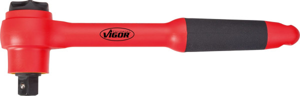 Cliquet réversible VIGOR VDE, carré plein 12,5 mm (1/2 pouce), 255 mm, V3342