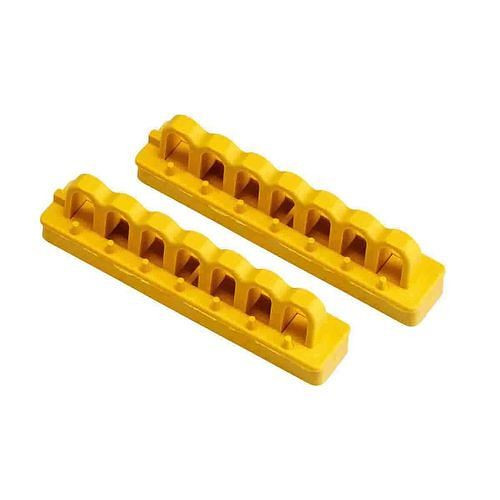 DENIOS Rails de montage jaunes, pour bloquer les disjoncteurs, lot de 2, 311980