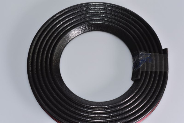 Protection d'angle Knuffi, profil d'avertissement et de protection type E, noir, 50 mètres, PE-10244