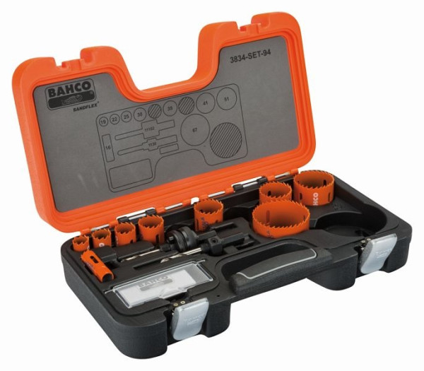 Jeu de scie cloche Bahco, 11 pièces, 3834-SET-94