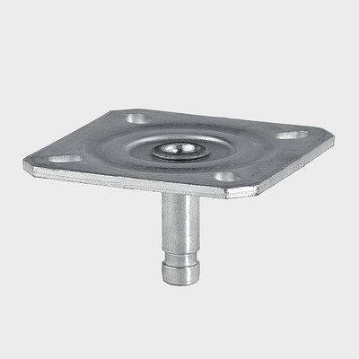 Fixation de panneau TENTE-ROLLEN pour rouleaux, dimensions du panneau : 65 x 65 mm, capacité de charge : 100 kg, P41-65x65 / 11