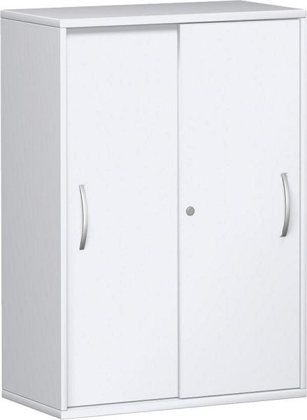 armoire à portes coulissantes geramöbel 2 étagères décoratives, verrouillable, 800x425x1152, blanc/blanc, N-10S308-WW