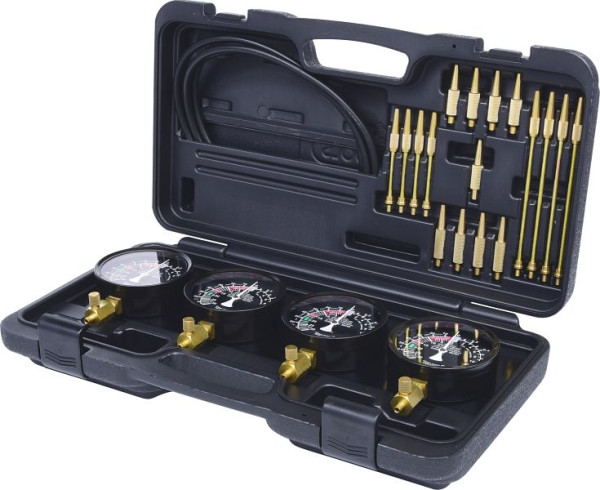 Testeur de carburateur synchrone KS Tools avec 4 horloges synchrones, 28 pièces, 150.3600