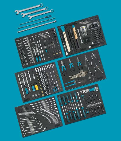 Assortiment d'outils HAZET dans insert en mousse souple, nombre d'outils : 264, 0-2900-163/264-BMW