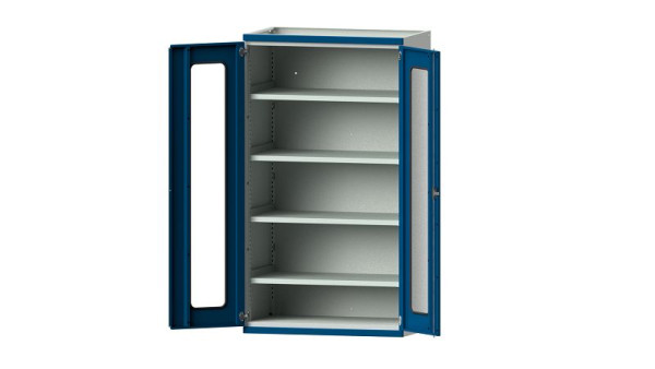 Etablis ANKE, armoire pour charges lourdes, modèle 101, 1085 x 630 x 1950 mm, zone de visualisation en plexiglas, RAL 7035/5010, 620.031