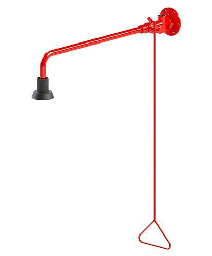 Douche de corps B-SAFETY, rouge, montage mural, 3/4" pour circulation, DVGW, 306263