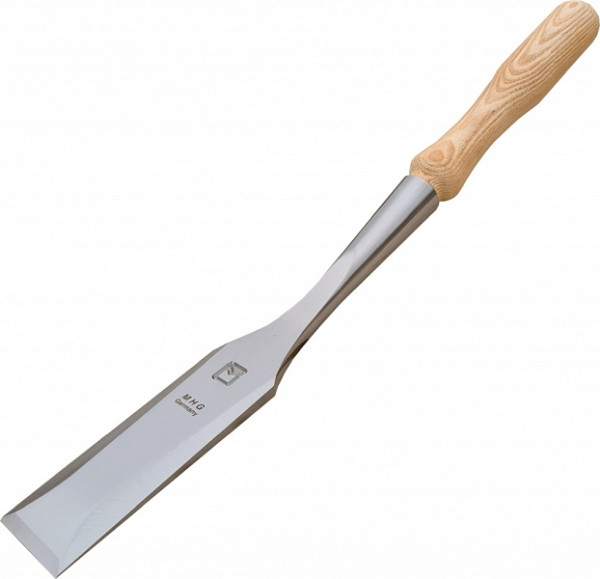 MHG Timber Tool CRANKED im Heft Esche ohne Zwinge, gerade Schneide, Klinge gekröpft, Größe: 2", TIC6000.2"