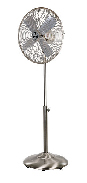 Ventilateur sur pied en métal CasaFan SATIN METAL BREEZE II, à usage commercial, 304072