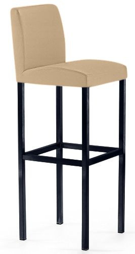 Tabouret de bar Mayer Sitzmöbel , structure noire, coque d'assise rembourrée, hauteur d'assise 81 cm, capacité de charge jusqu'à 150 kg, beige, 1164_03_30488