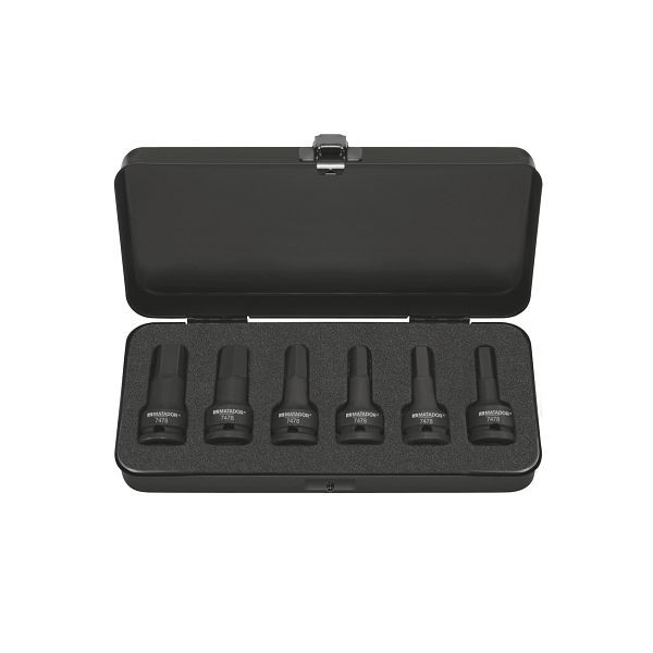 Jeu d'embouts de tournevis électriques MATADOR, six pans creux, 12,5 (1/2): 6 - 17 mm, 7478 9001