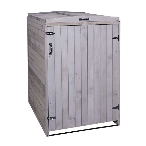 Mendler XL 1-/2-habillage de poubelle HWC-H74, poubelle, extensible 120x75x96 bois, gris anthracite, 73981
