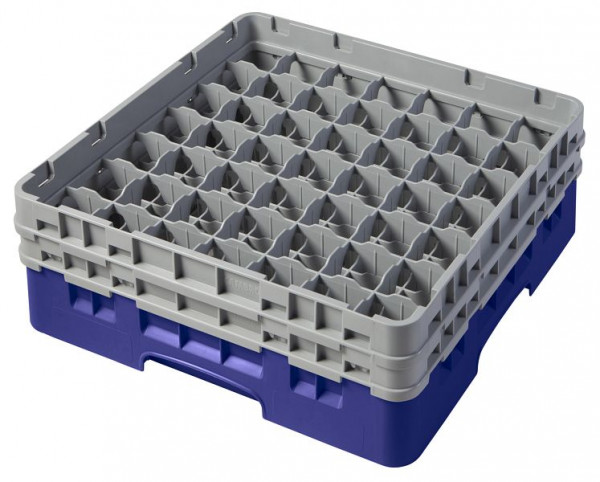 Panier de lavage Cambro 49 compartiments Camrack® 13,3 cm bleu marine, paquet de 4, 49S434186