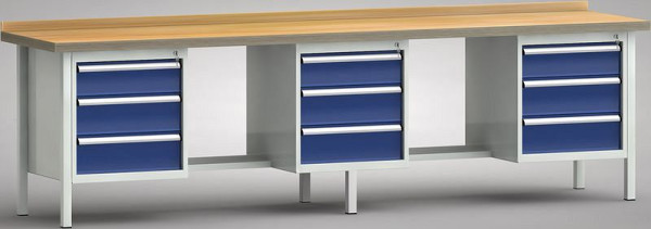 KLW Standard - Établi - 3000 x 700 x 845 mm, WP462N-3000M45-E7020
