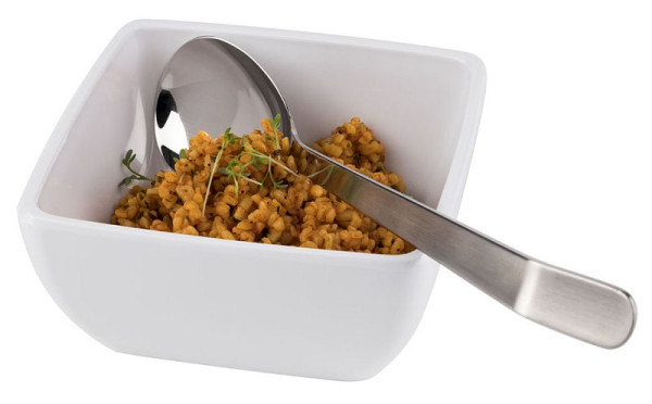 Cuillère à salade/de service APS, petite, longueur totale : 23,5 cm, acier inoxydable 18/10, devant poli, manche mat, 00588