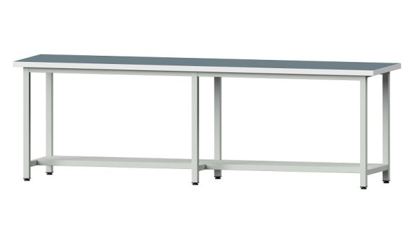 Bancs de travail ANKE table de travail, modèle 91, 2800 x 700 x 890 mm, RAL 7035, UBP 40 mm, 400.457