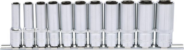 KS Tools Jeu de douilles hexagonales 3/8" CHROMEplus, longues, 11 pièces 8-19 mm, 918.0611