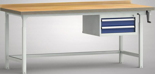 Etabli professionnel hydraulique KLW - 2000 x 800 x 750 - 1050 mm L x P x H, WPHL05-20M45-E3D01