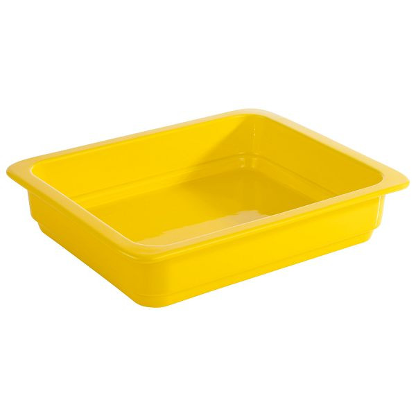 Récipient APS GN 1/2, 32,5 x 26,5 x 6 cm, porcelaine, jaune, résistant à la chaleur jusqu'à 220°C, 3,4 litres, 82274