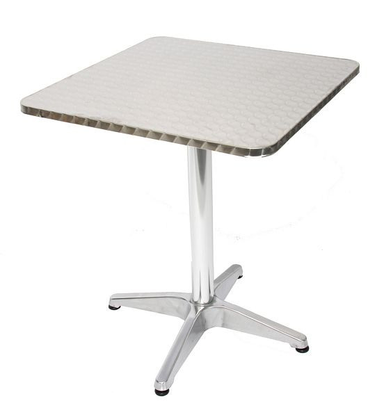 Table bistrot en aluminium Mendler table de jardin M28, rectangulaire, 60cm, 11356