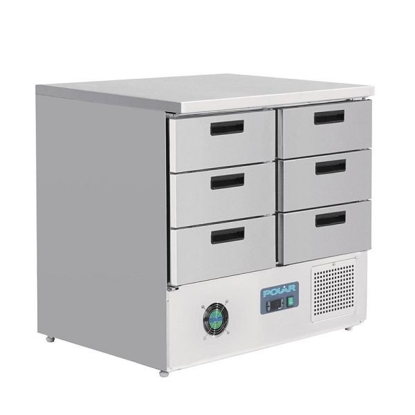 Comptoir réfrigéré Polar Série G à 6 tiroirs 240L, FA440