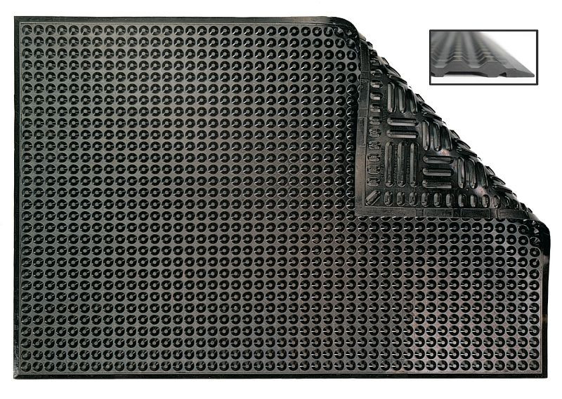 Ergomat Nitril F salle blanche + tapis anti-fatigue, ignifuge, longueur 210 cm, largeur 60 cm, ENF60210