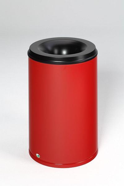 Corbeille à papier VAR, ignifuge, 110 L, tête d'extinction noir, rouge, 3180