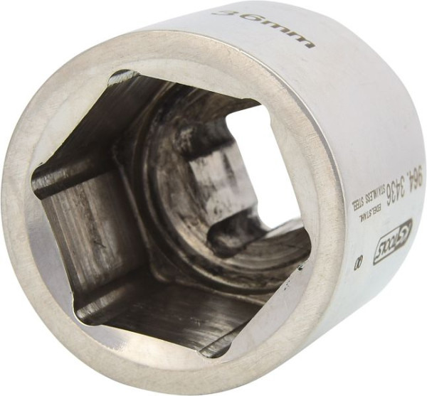 KS Tools Douille hexagonale 3/4" en acier inoxydable, 36 mm, 964.3436