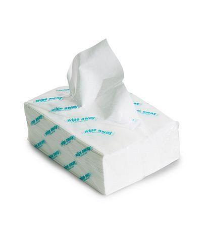 Serviettes polaires DENIOS Hightextra BIO, blanches, pliées en Z, format de serviette 38 x 30 cm, 246-188