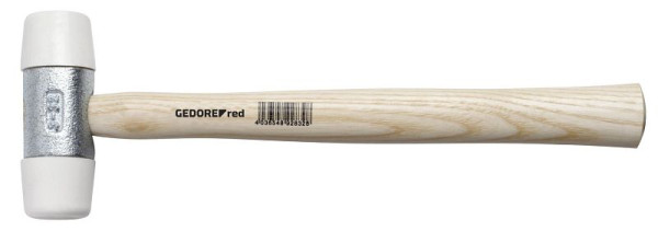 Tête de marteau GEDORE en nylon rouge Ø 32mm, longueur 280mm frêne, 3300744