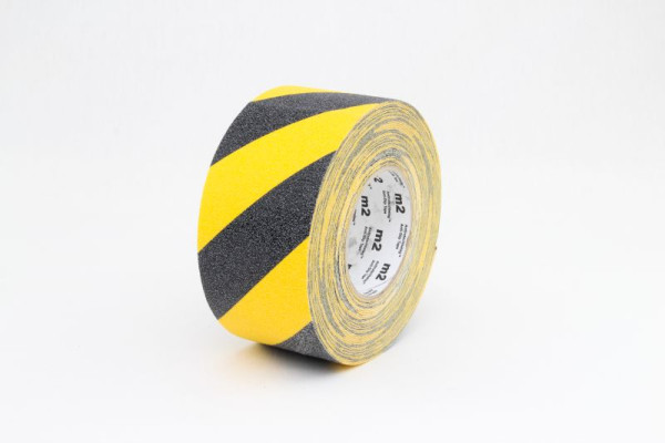 m2 revêtement antidérapant marquage d'avertissement noir/jaune rouleau 75mmx18,3m, M1WR075183