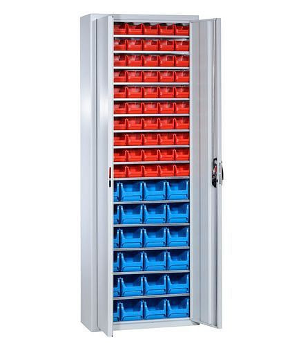 Armoire de rangement DENIOS avec 84 bacs de rangement pro-line A, 700 x 300 x 1980 mm, 265-182