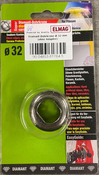 Foret diamant ELMAG Ø 32 mm (sans adaptateur), 61764