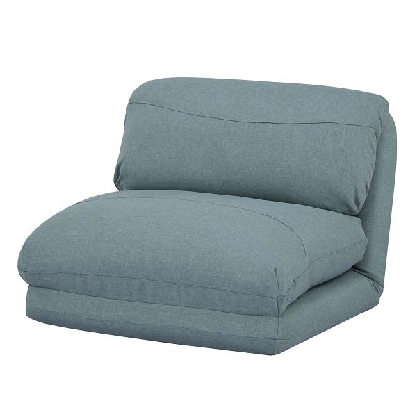 Mendler HWC-E68 fauteuil-lit, canapé-lit, fauteuil fonctionnel, fauteuil pliant, fauteuil de relaxation, tissu/textile, gris-bleu, 68530