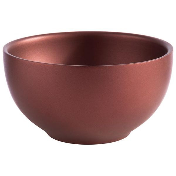 Bol APS -LEVANTE-, Ø 12 cm, hauteur : 6,5 cm, acier inoxydable, couleur : rouge cuivre, 0,32 litre, double paroi, 40702