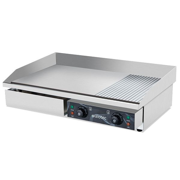 Plaque de grill électrique Vaiotec EASYLINE largeur 730 mm, surface de cuisson rainurée et lisse, 11028