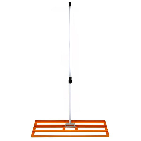 T-Mech Raclette à Gazon 100 cm Levelingrake Raclette à Gazon Râteau Acier Orange 1,9 m Niveleur de Surface, 210807